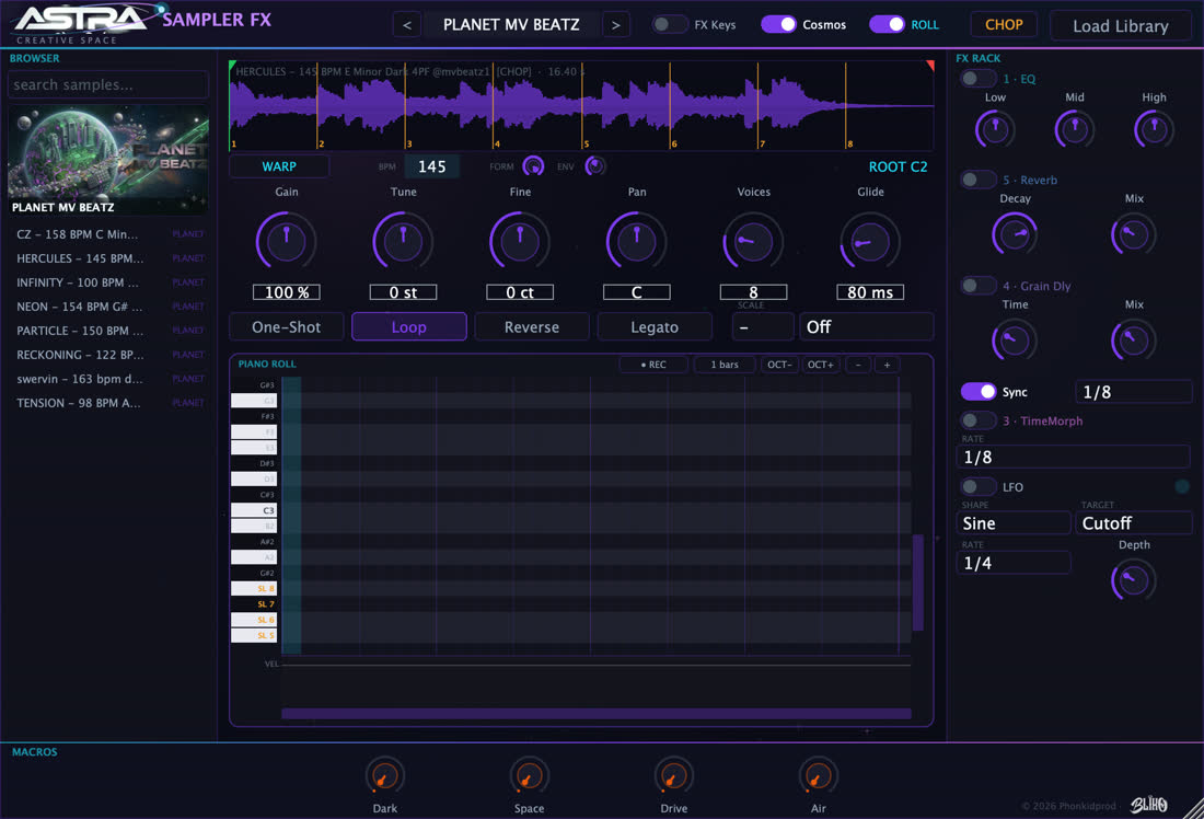 El modo chop del Astra Sampler FX
